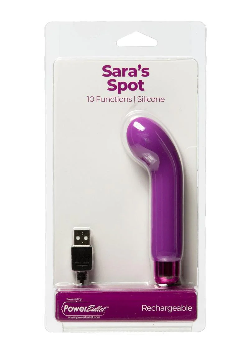 Powerbullet Sara's Spot 10 Function Rechargeable Silicone Vibrating Bullet - Image 6