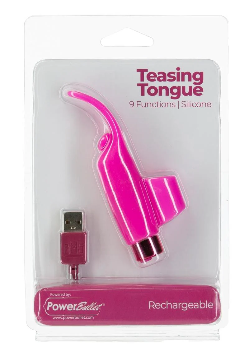 Powerbullet Silicone Teasing Tongue with Mini Rechargeable Bullet - Image 3
