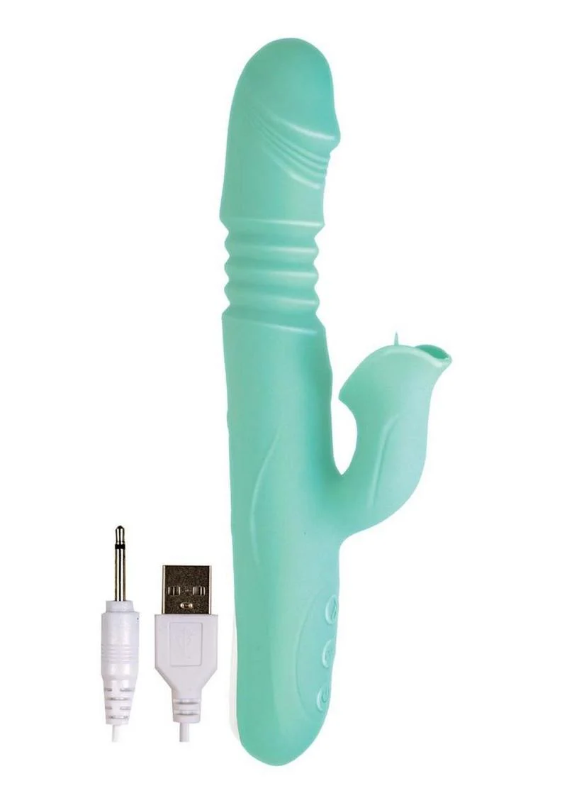 Princess Passion Heat Rechargeable Silicone Warming Vibrator with Clitoral Wheel - Image 3
