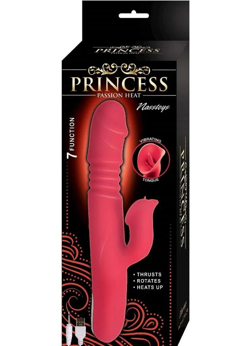 Princess Passion Heat Rechargeable Silicone Warming Vibrator with Clitoral Wheel - Image 8