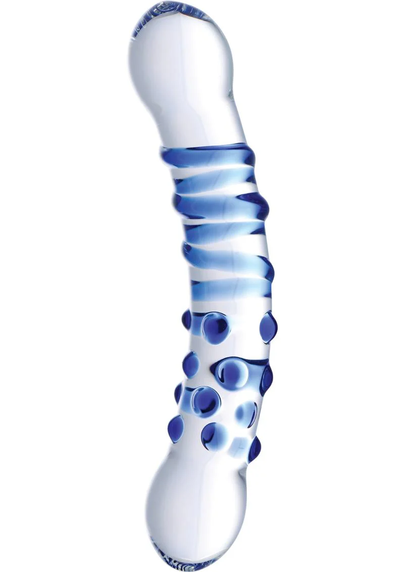 Prisms Blu Dual Ended Glass Dildo - Image 3