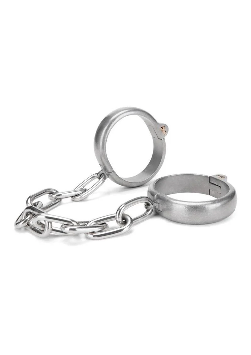 Prowler Red Heavy Duty Metal Handcuffs - Stainless - Image 2