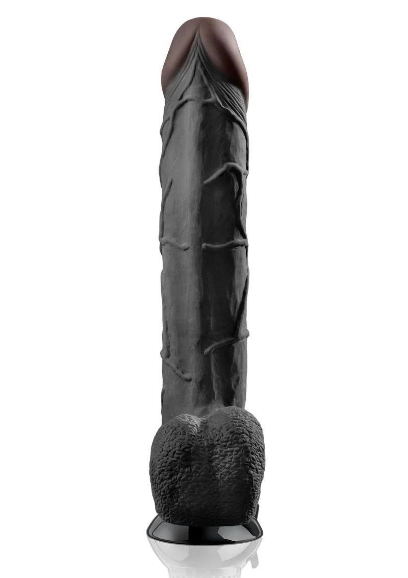 Real Feel Deluxe No. 12 Wallbanger Vibrating Dildo with Balls Waterproof - Image 2
