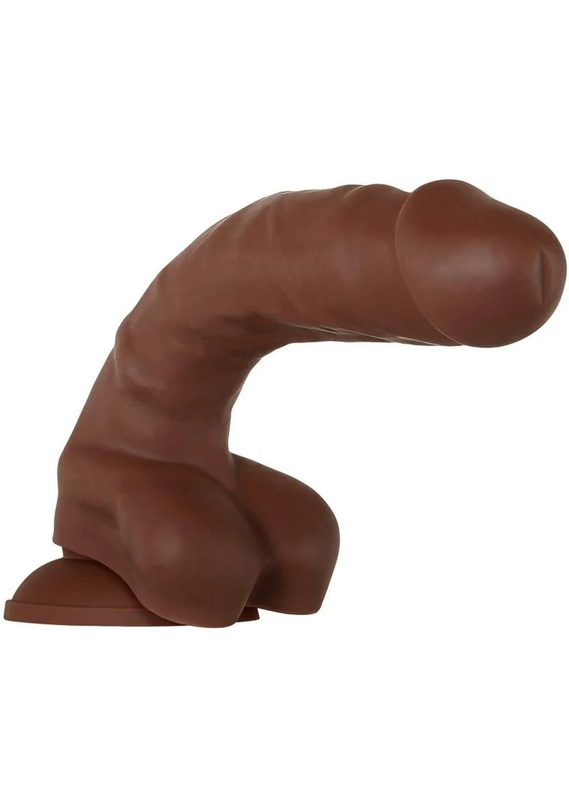Real Supple Poseable Silicone Dildo with Balls - Image 7