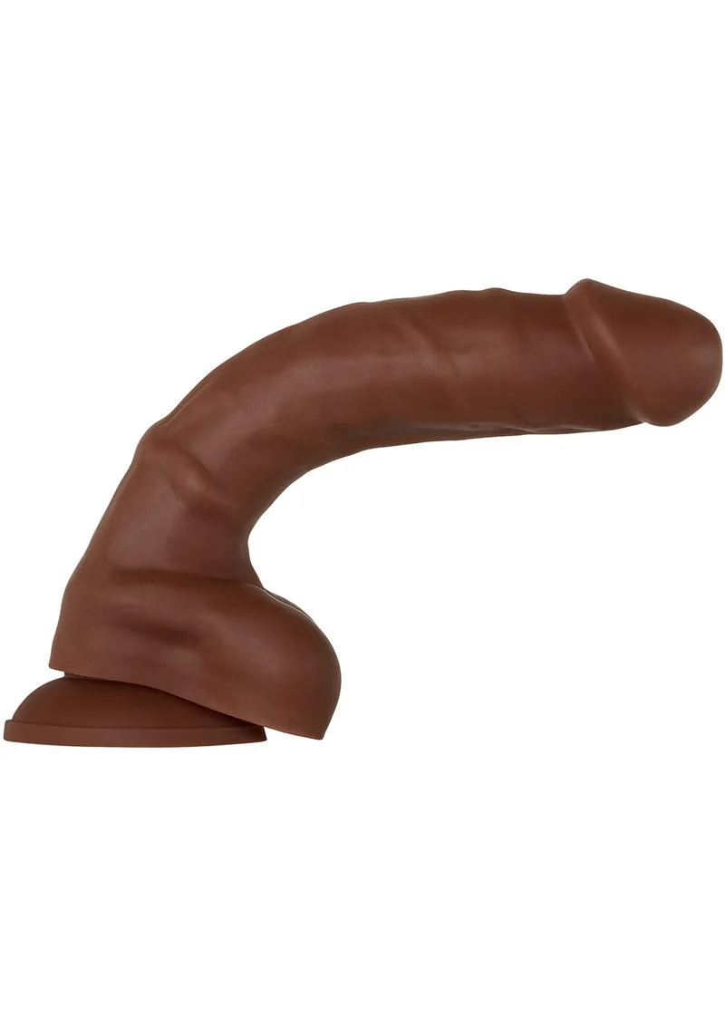 Real Supple Poseable Silicone Dildo with Balls - Image 8