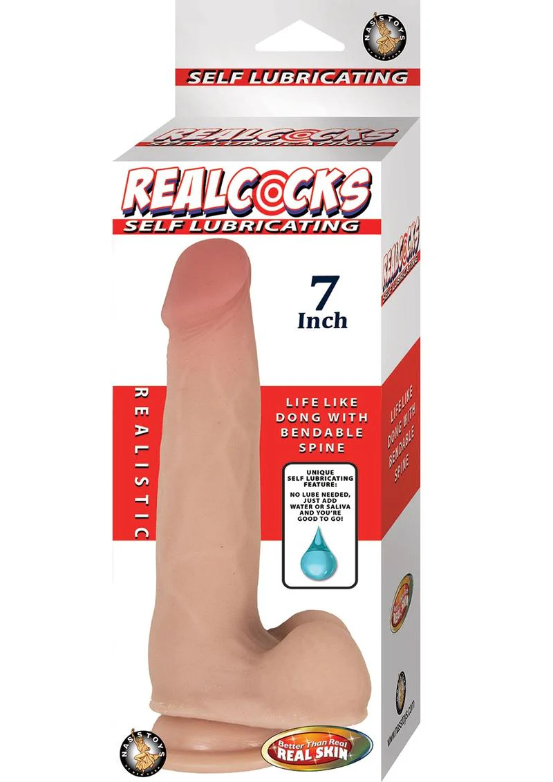 Realcocks Self Lubricating Bendable Dildo with Balls - Image 3