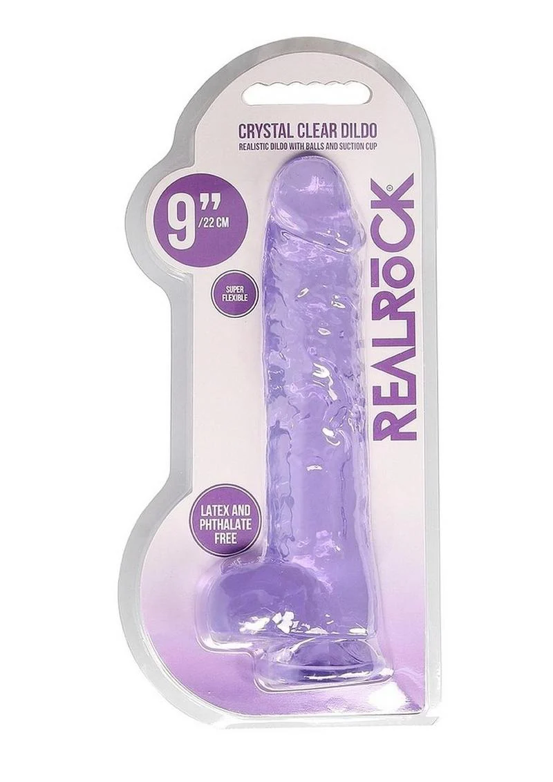 Realrock Crystal Clear Dildo with Balls - Image 3