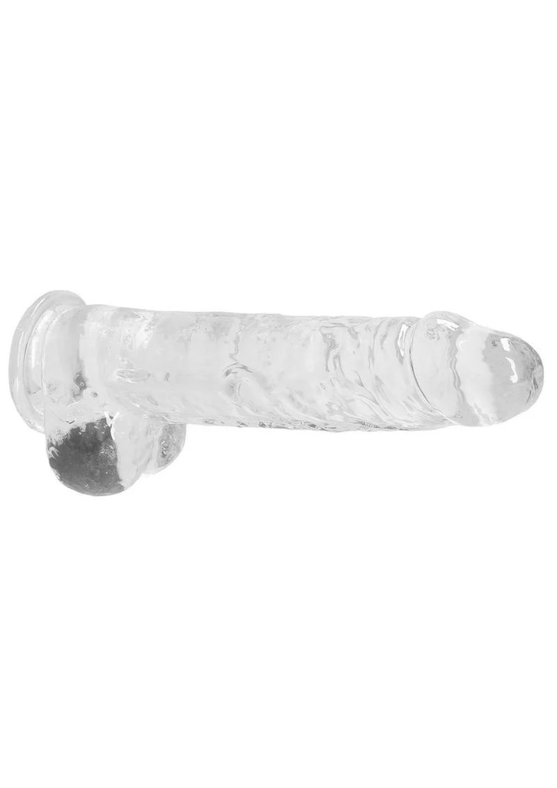 Realrock Crystal Clear Dildo with Balls - Image 9