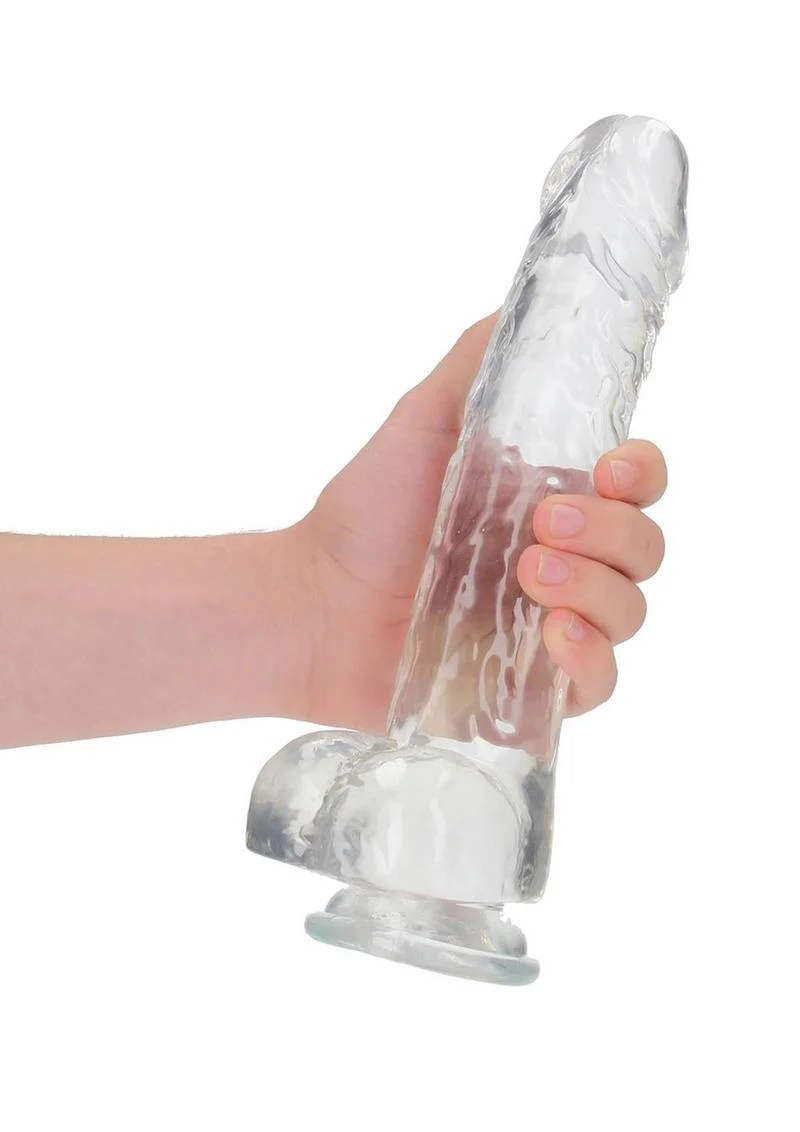 Realrock Crystal Clear Realistic Dildo with Balls - Image 11