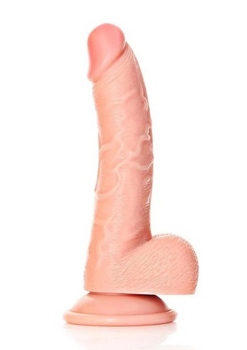 Realrock Curved Realistic Dildo with Balls and Suction Cup - Image 6