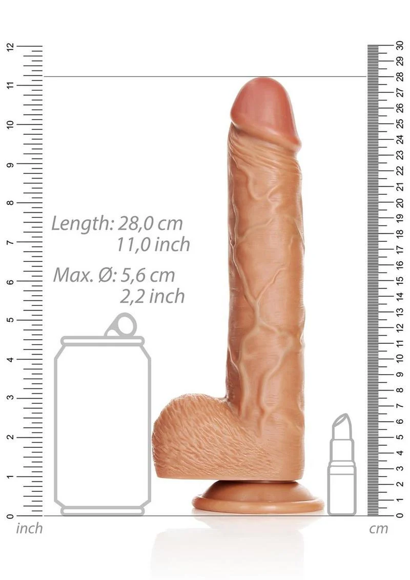 Realrock Straight Realistic Dildo with Balls and Suction Cup - Image 3