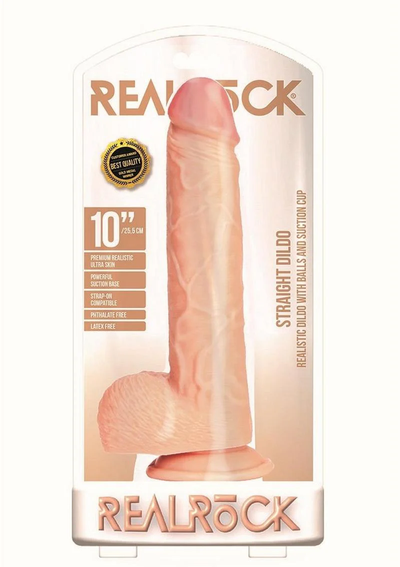 Realrock Straight Realistic Dildo with Balls and Suction Cup - Image 7
