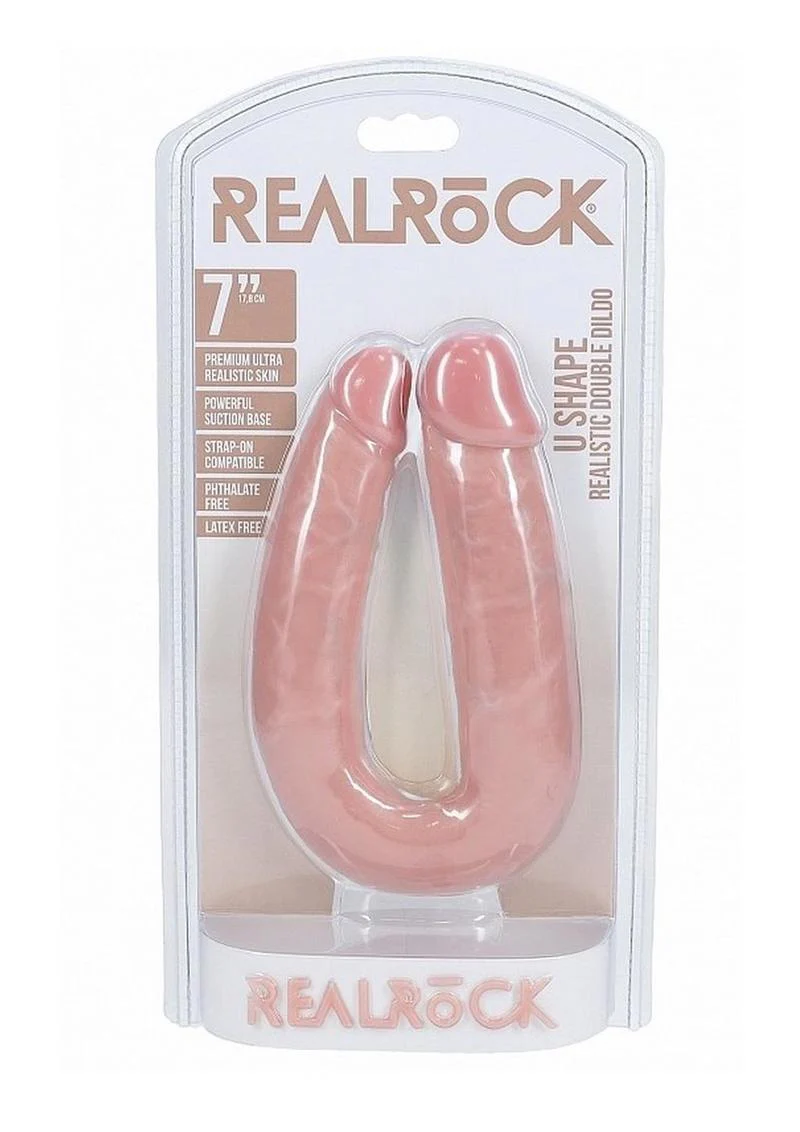 Realrock Ultra Realistic Skin U Shaped Double Dildo - Image 11