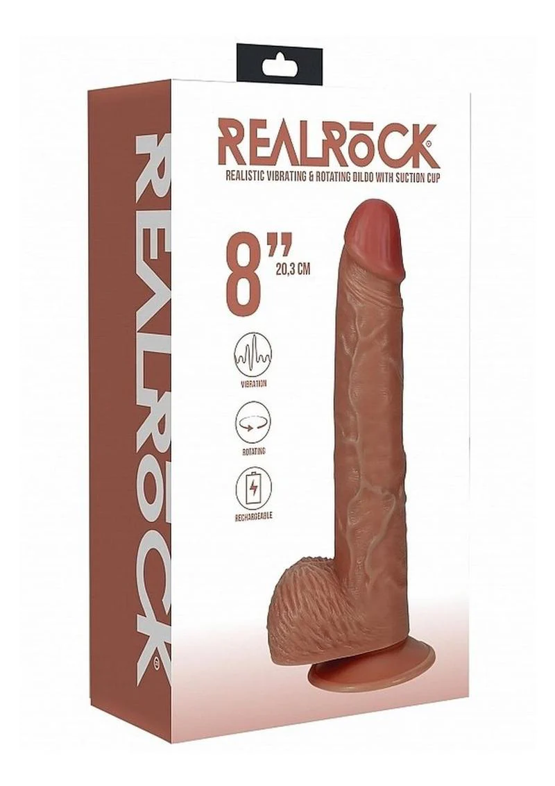 Realrock Vibrating and Rotating Cock with Balls Regular Straight - Image 8