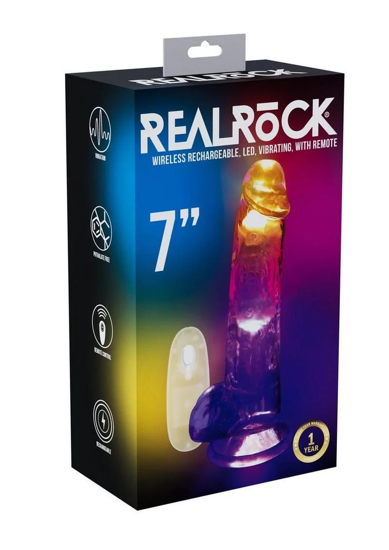 Realrock Vibrating Led Wireless Rechargeable Remote Control Cock with Balls - Image 6