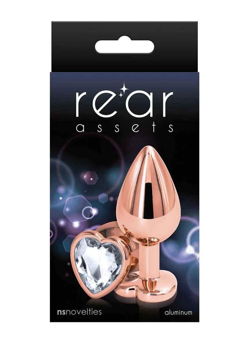 Rear Assets Rose Gold Heart Anal Plug - Image 3