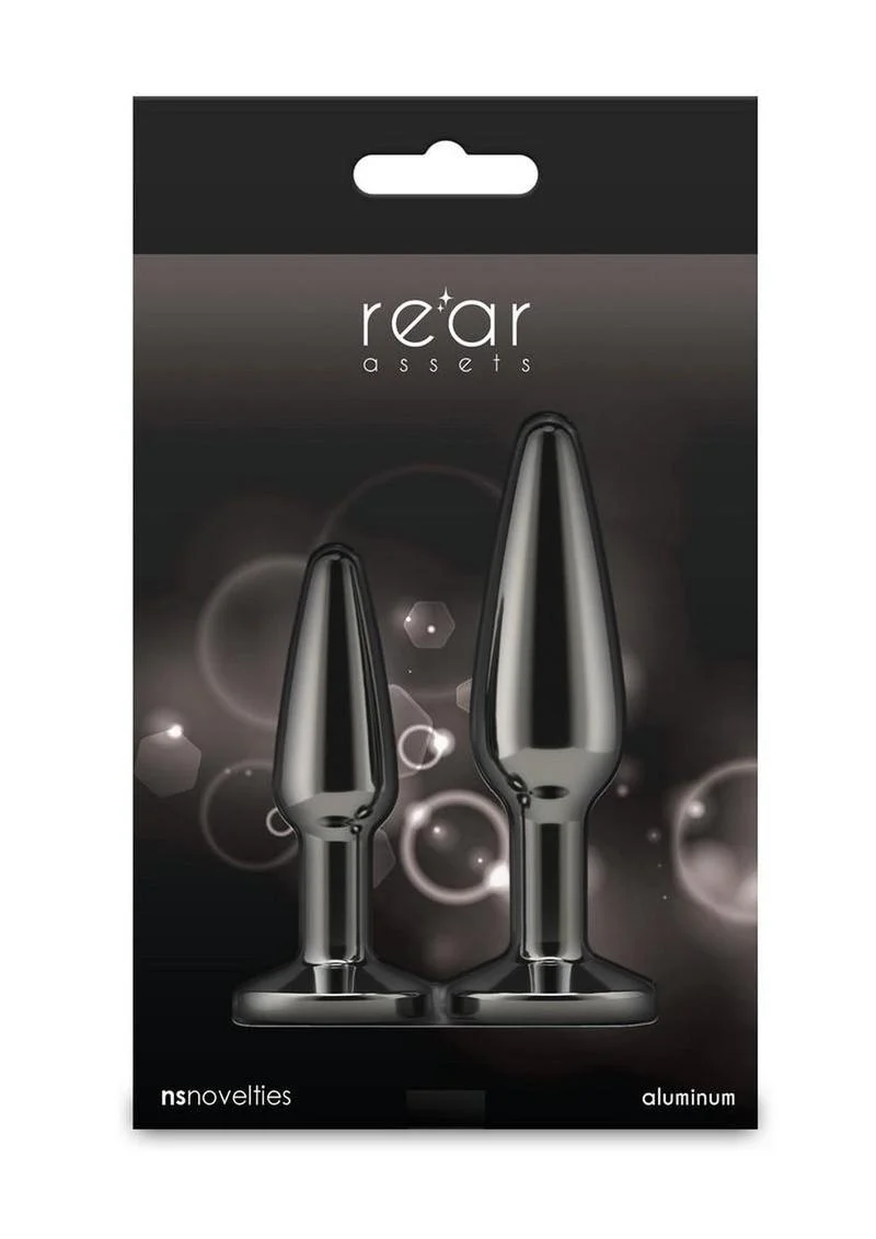 Rear Assets Tapered Trainer Chrome Plated Anal Plugs Kit - Image 4