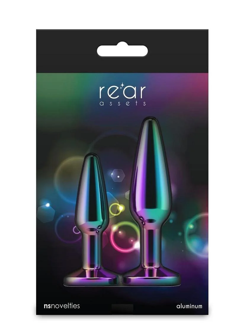 Rear Assets Tapered Trainer Chrome Plated Anal Plugs Kit - Image 8