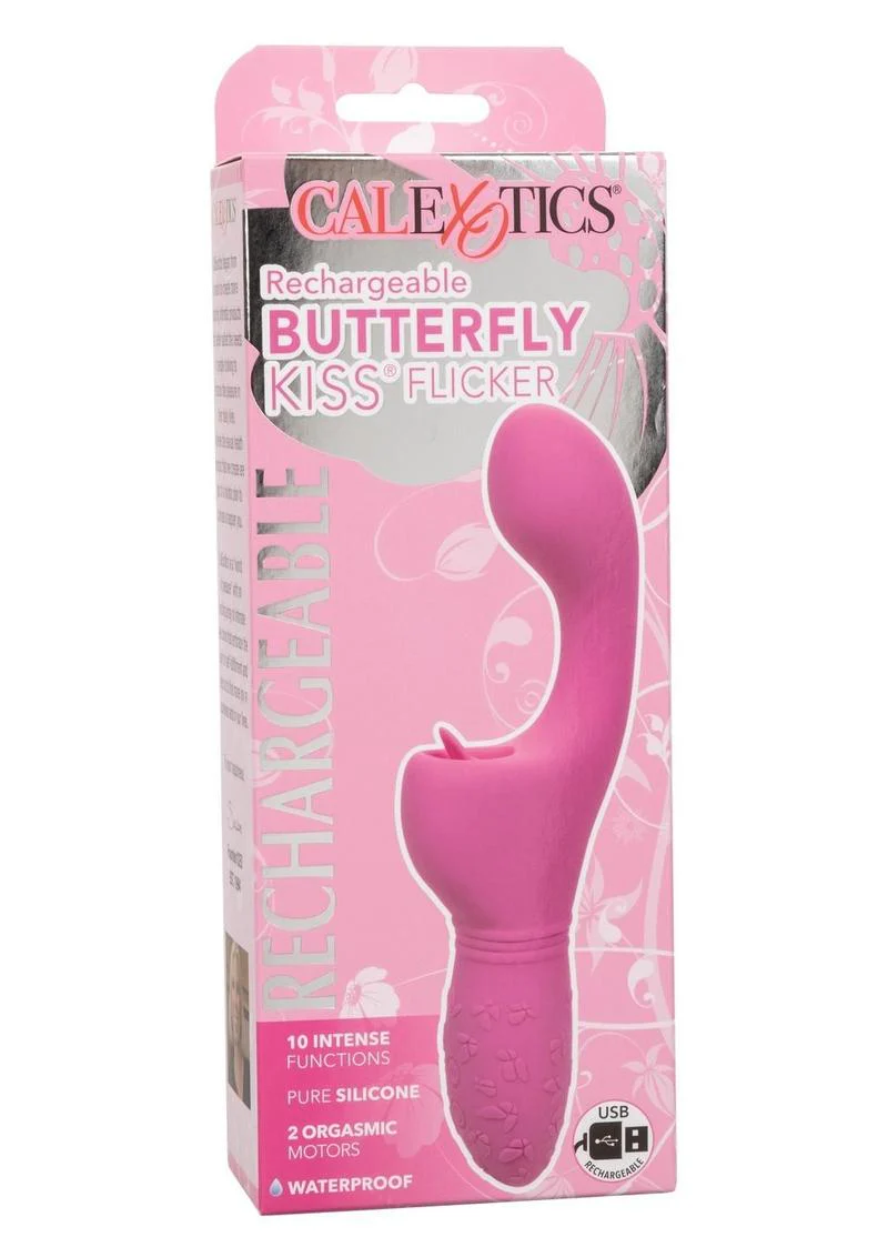 Rechargeable Butterfly Kiss Silicone Clitoral Flicker Vibrator - Image 6