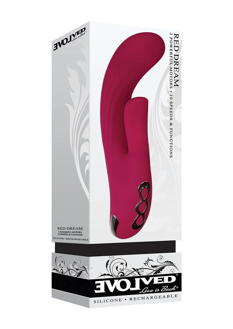 Red Dream Rechargeable Silicone Vibrator - Image 4