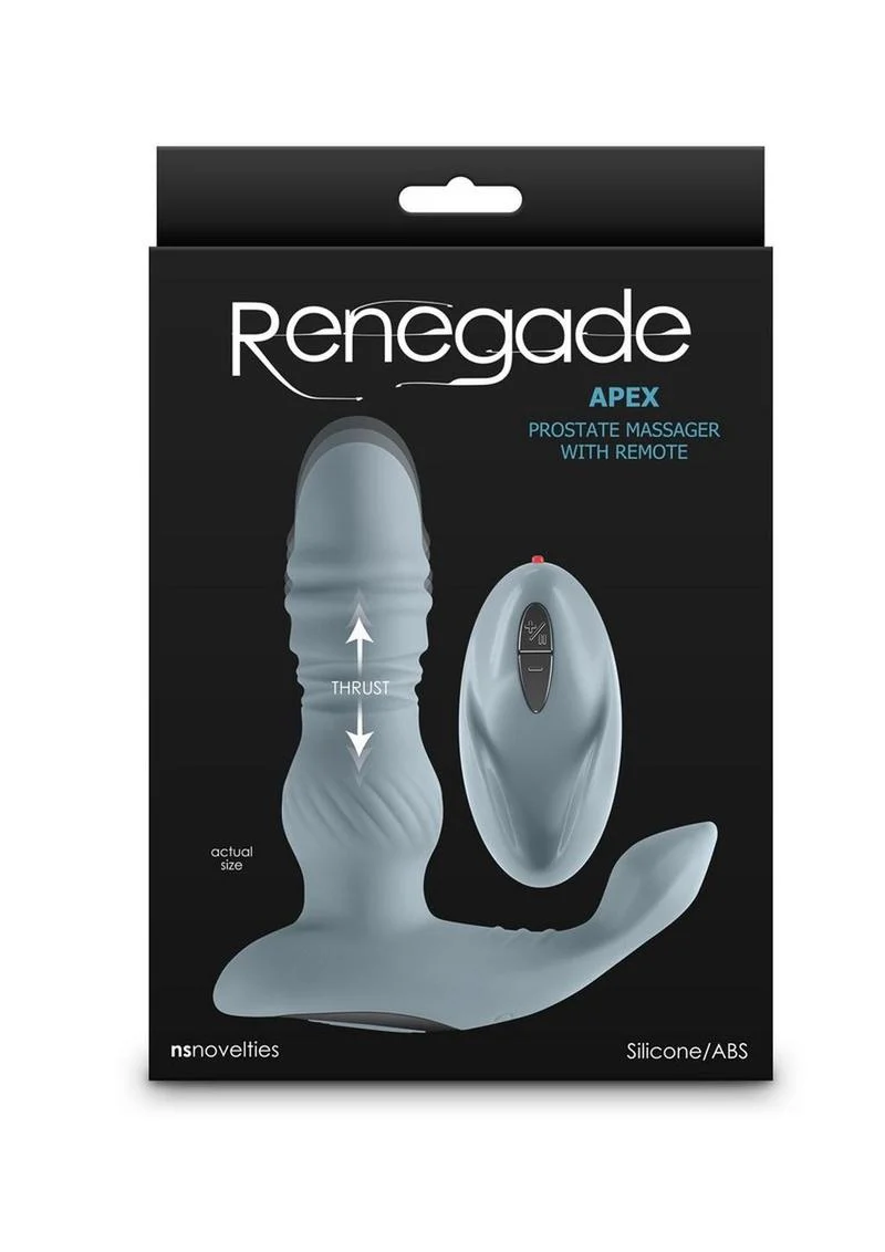 Renegade Apex Rechargeable Silicone Prostate Massager with Remote - Image 3
