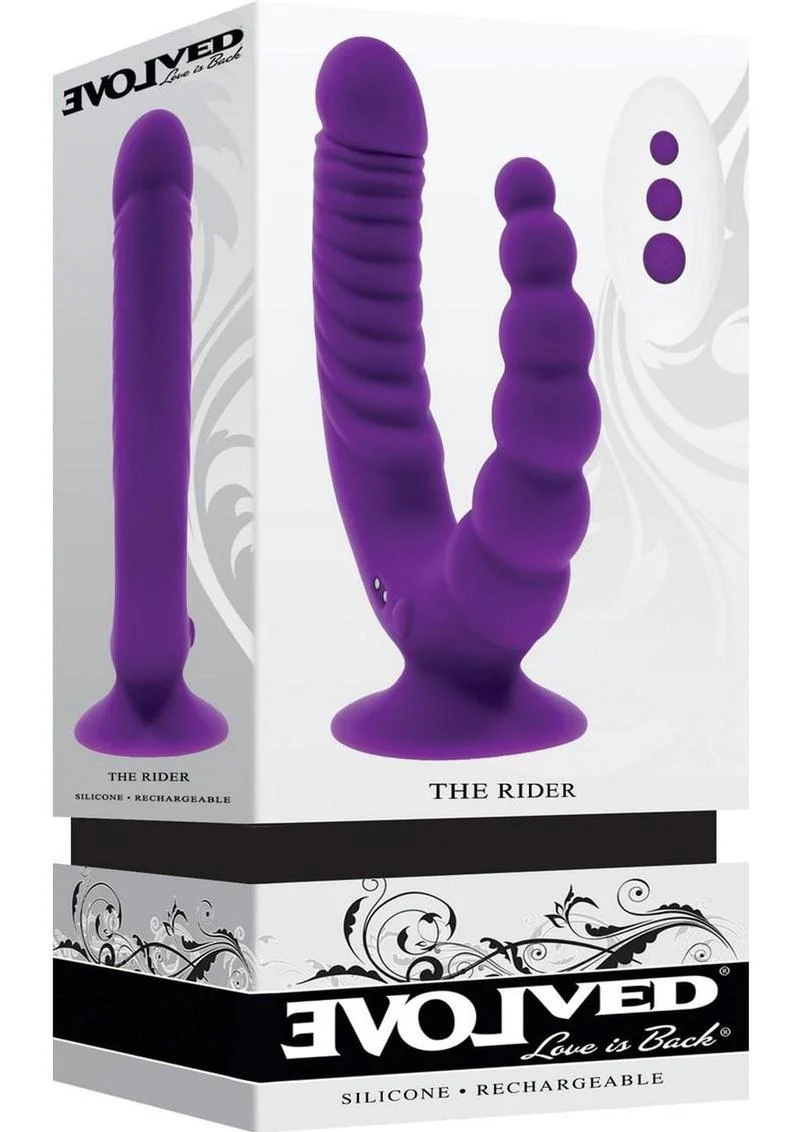 Rider Rechargeable Silicone Double End Vibrator - Image 2