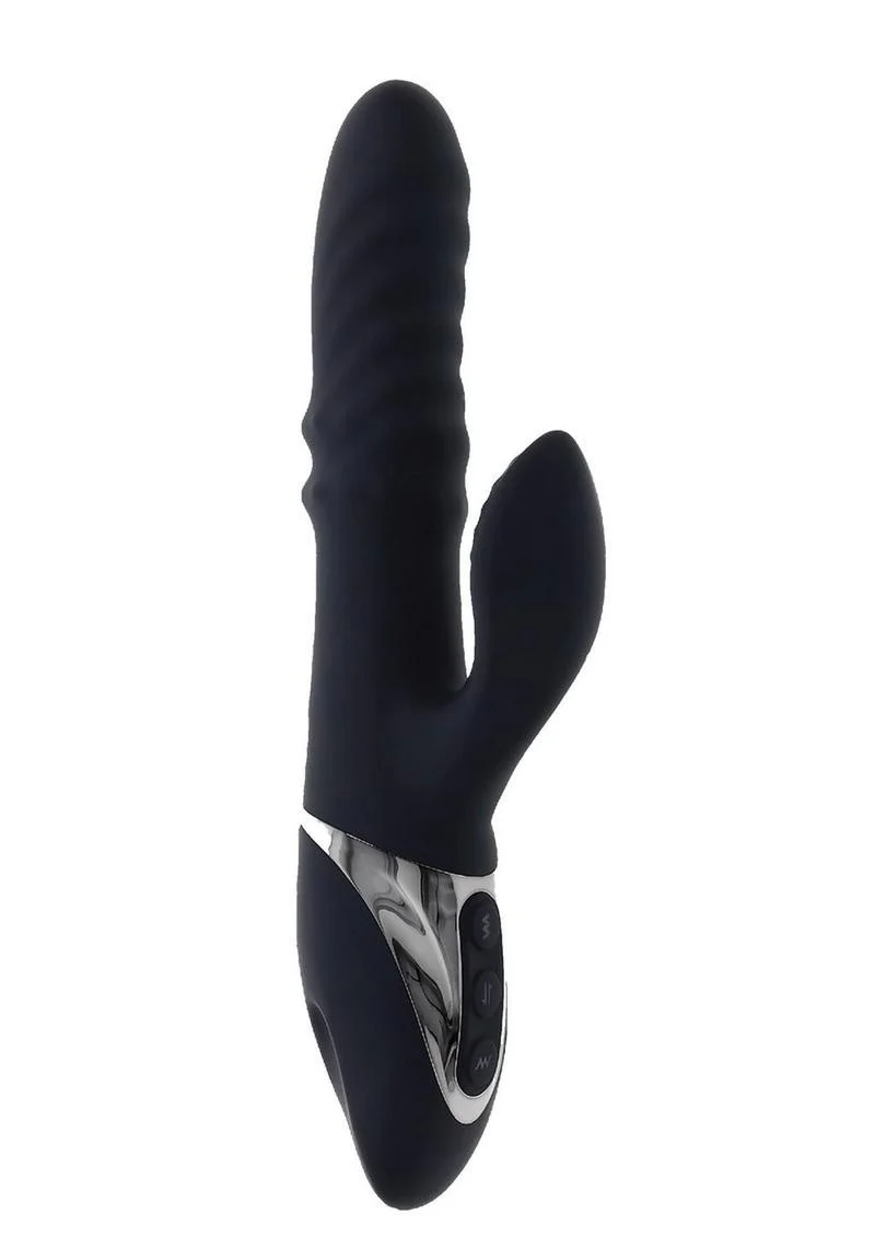 Ring It Home Silicone Rechargeable Vibrator with Clitoral Stimulator - Image 2