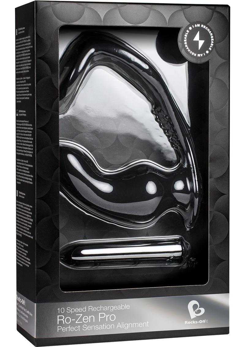 RO-Zen Pro Rechargeable Silicone Cock Ring with Vibrating Butt Plug - Image 4