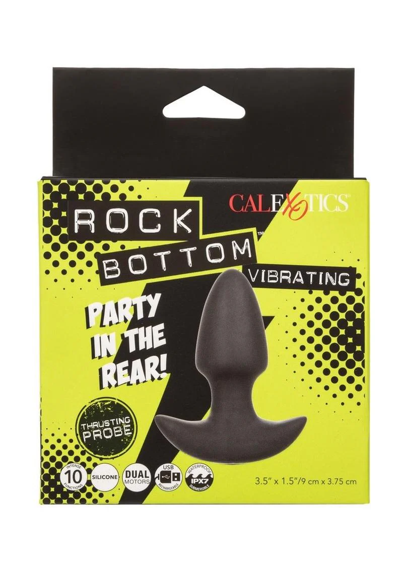 Rock Bottom Vibrating Thrusting Probe Rechargeable Silicone Anal Vibrator - Image 2