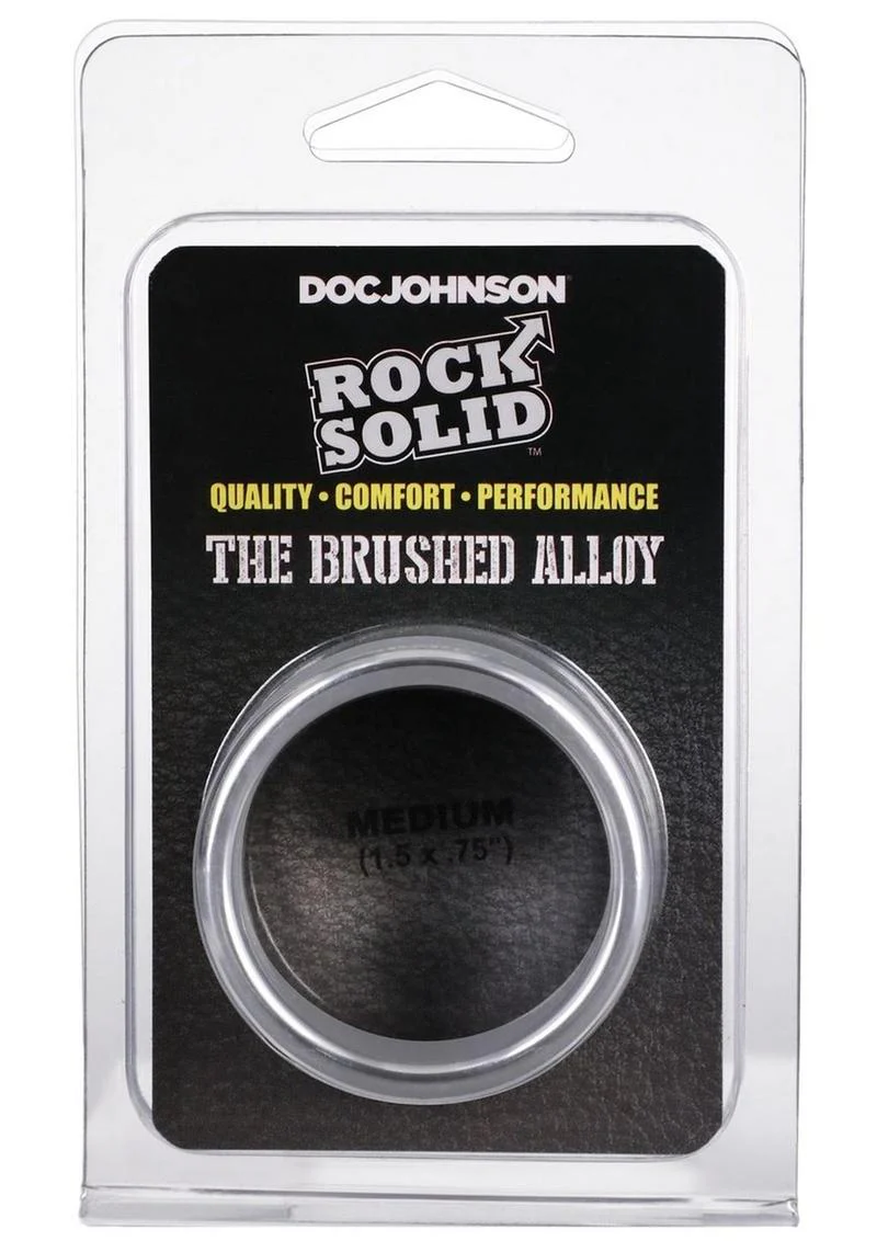 Rock Solid Brushed Alloy Aluminum Cock Ring - Image 2