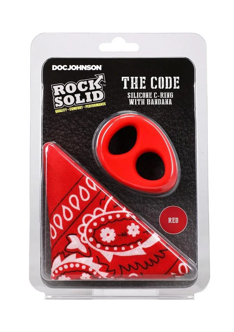 Rock Solid The Code Silicone Cock Ring with Bandana - Image 29