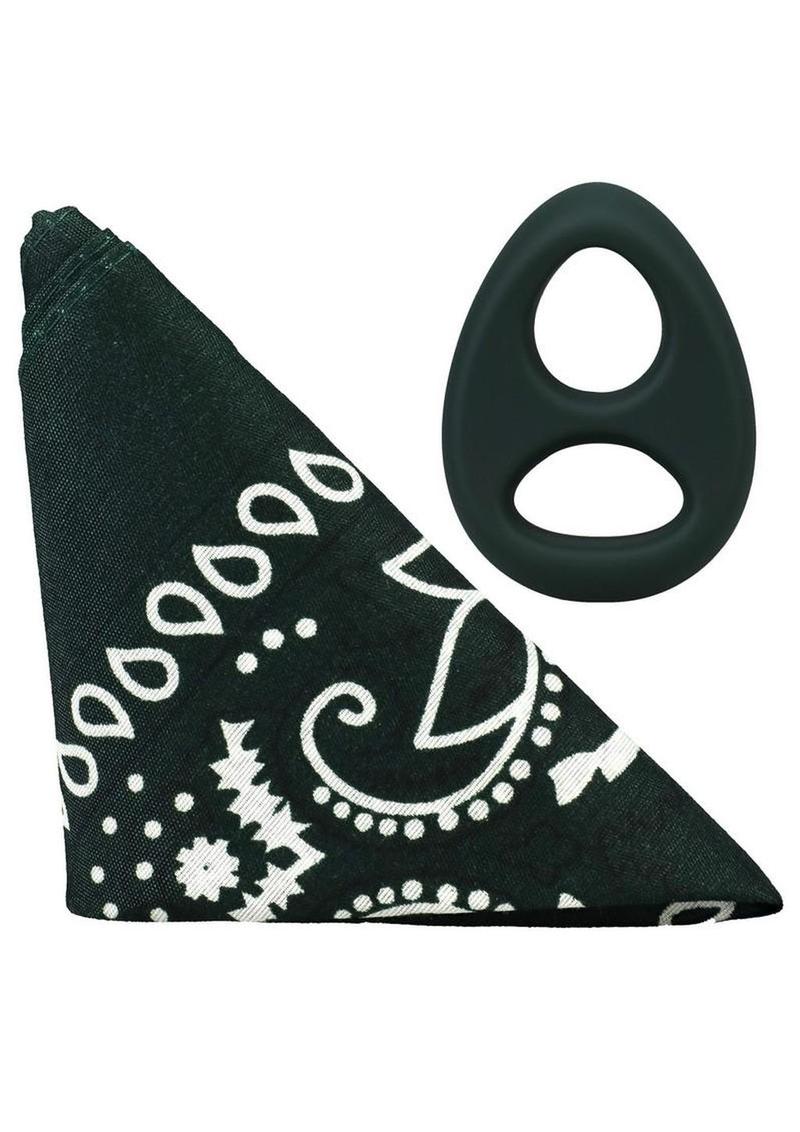 Rock Solid The Code Silicone Cock Ring with Bandana - Image 9