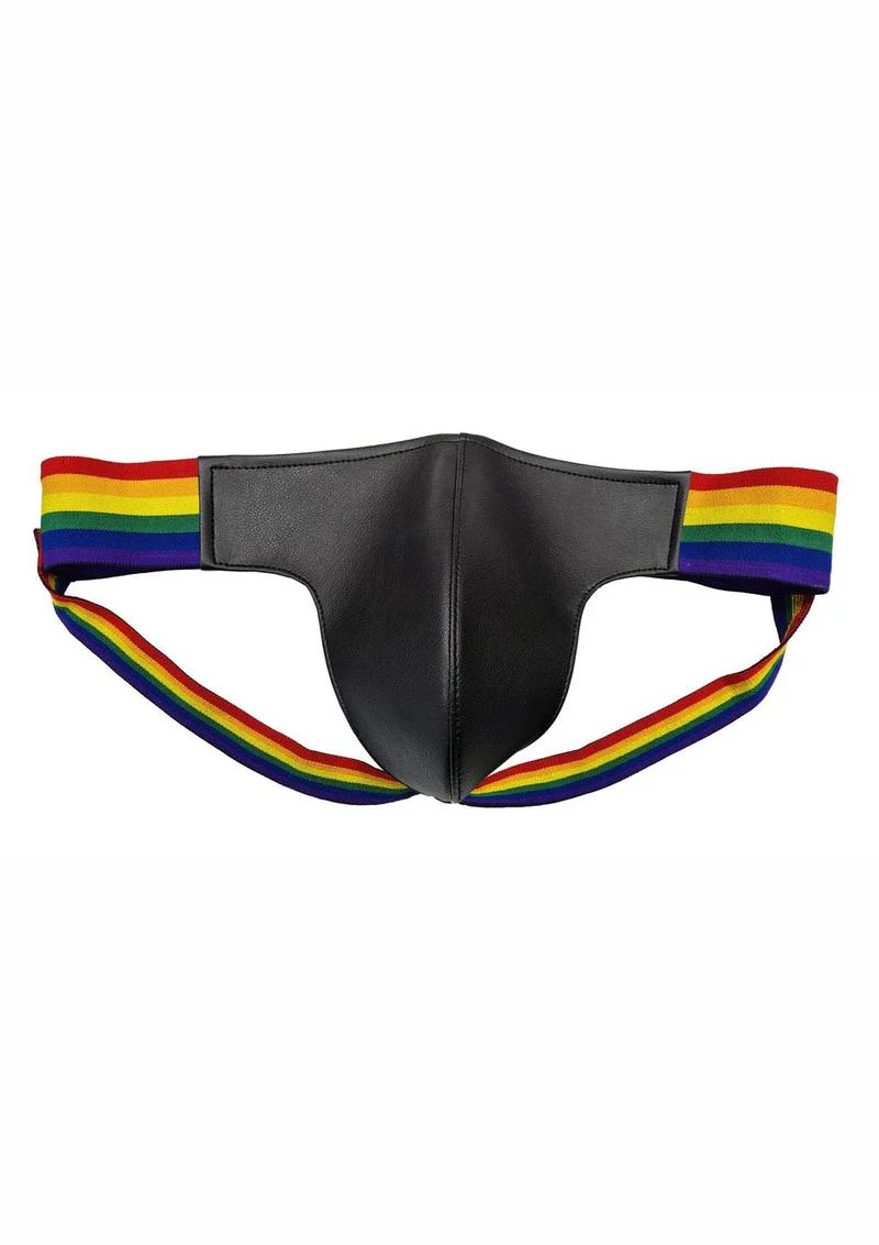 Rouge Leather Jock with Pride Stripes - Image 3