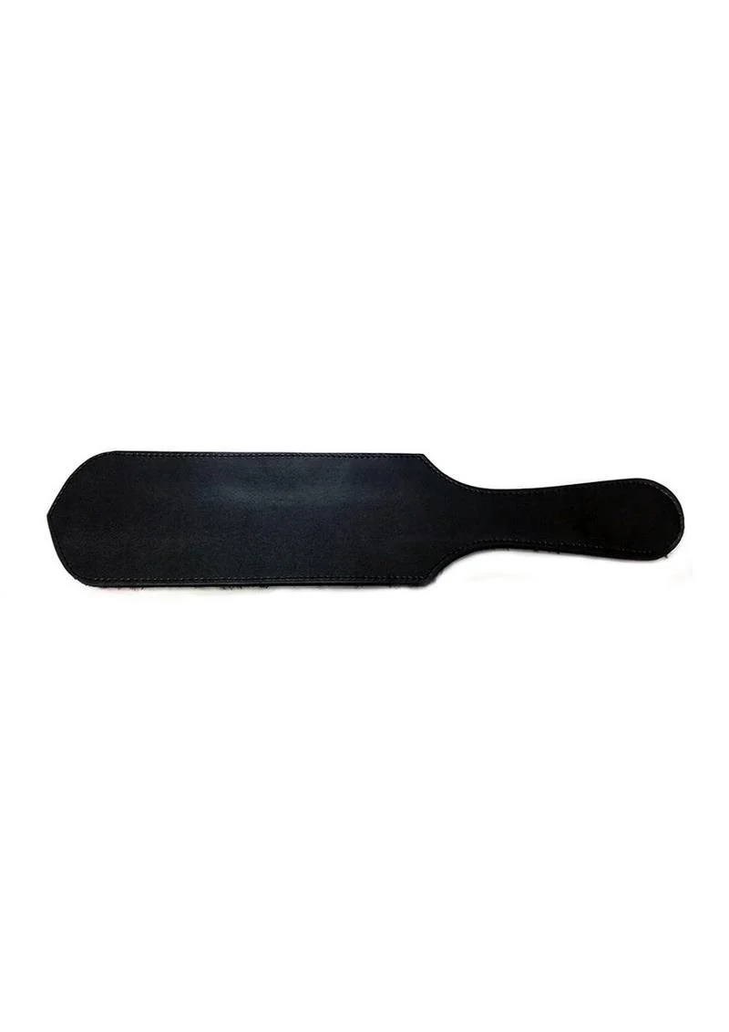 Rouge Leather Paddle with Faux Fur - Image 3