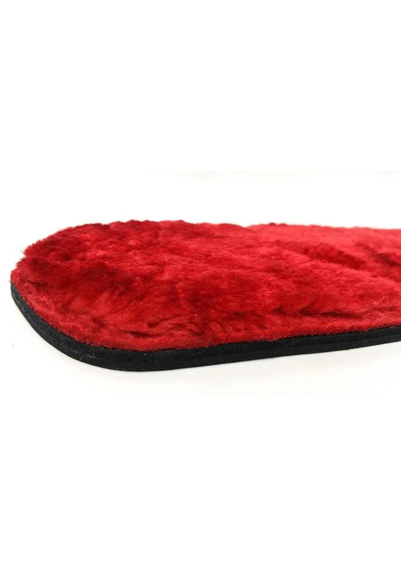 Rouge Leather Paddle with Faux Fur - Image 5