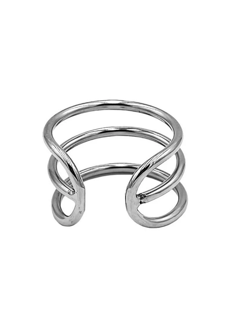 Rouge Stainless Steel Triple Wire Glans Ring - Image 3