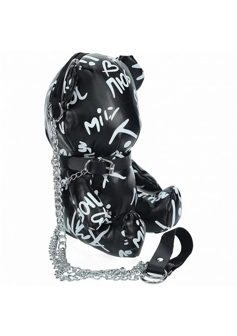 S-Line Bear Bag Pleather Writing - Image 3