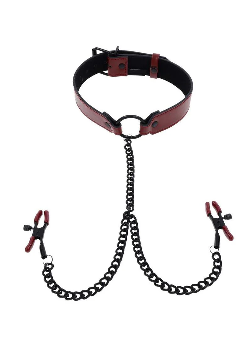 Saffron Collar with Nipple Clamp - Image 4