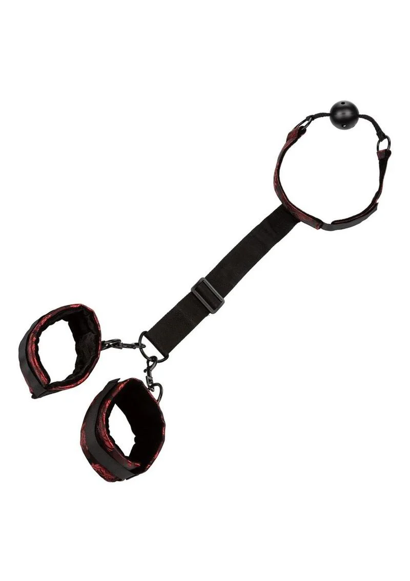 Scandal Breathable Ball Gag with Cuffs - Image 2