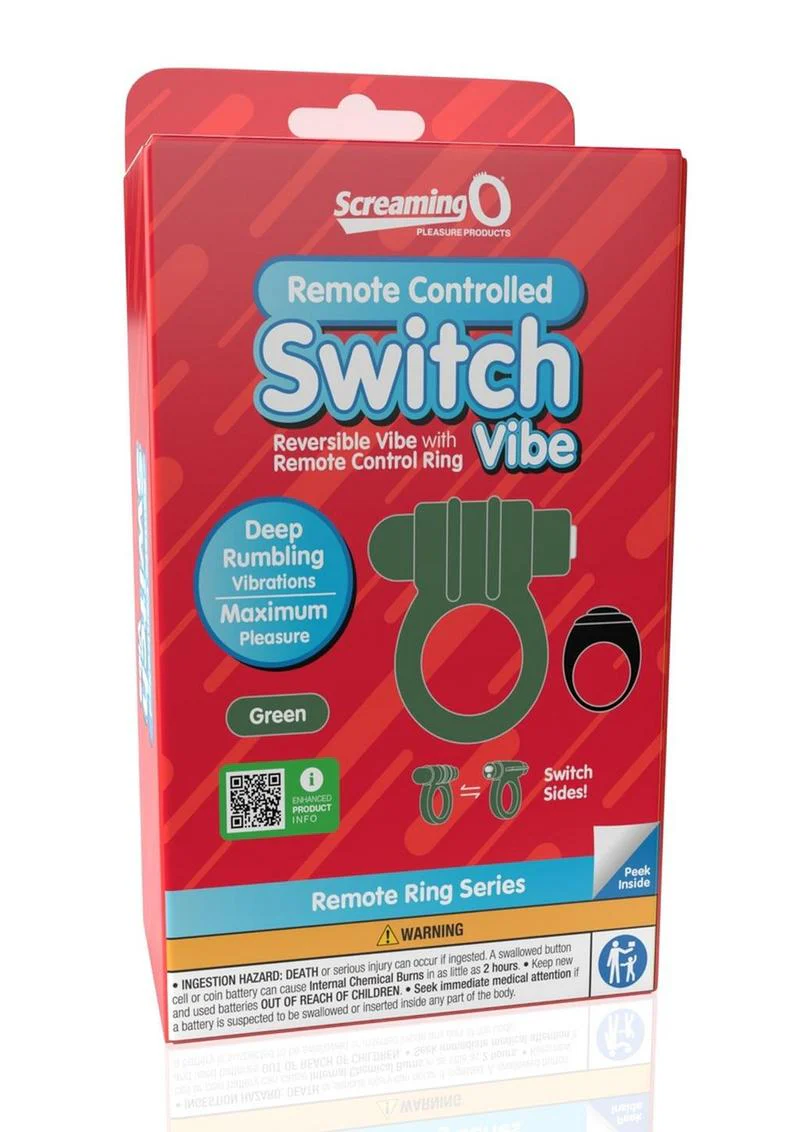 Screaming O Switch Remote Controlled Silicone Rechargeable Vibrating Ring - Image 2