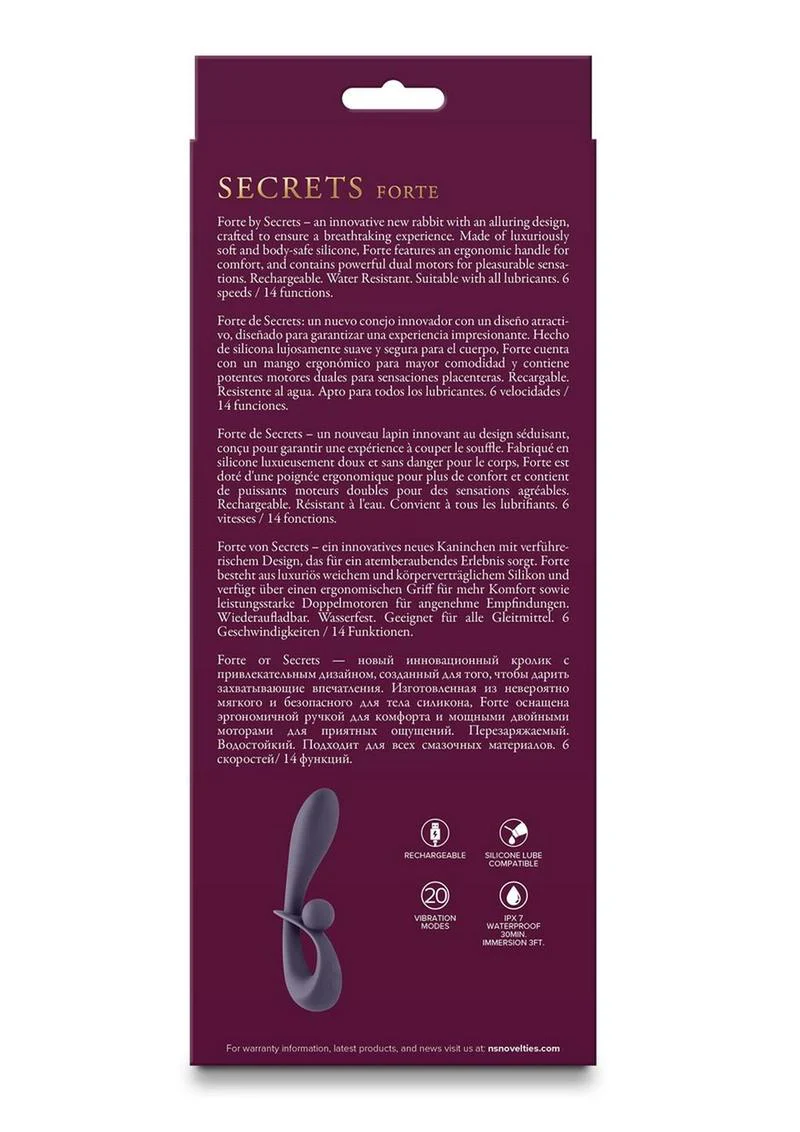 Secrets Forte Rechargeable Silicone Rabbit Vibrator - Image 4