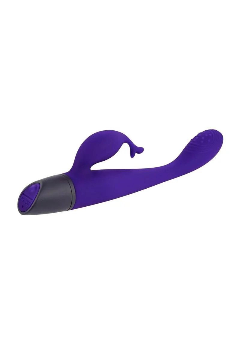 Selopa Plum Passion Rechargeable Silicone Vibrator with Clitoral Stimulator - Image 4
