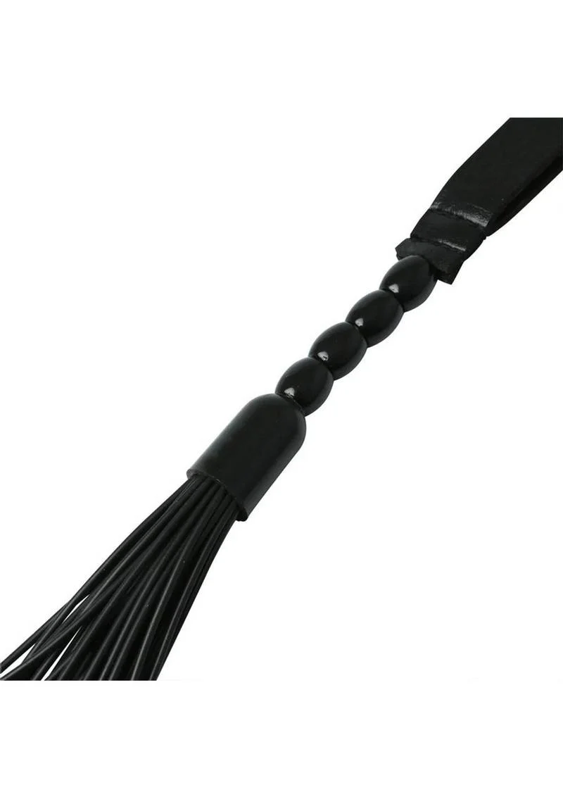 Sex and Mischief Beaded Flogger Noir Whip - Image 4