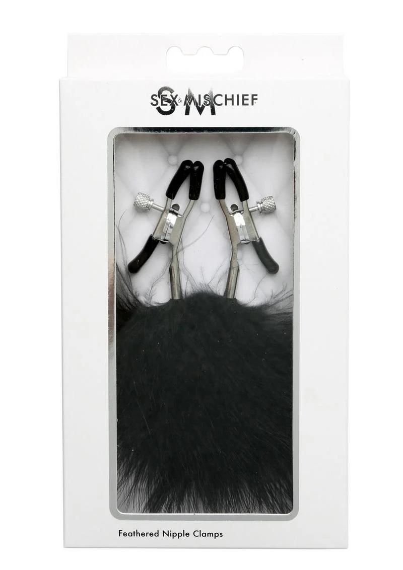 Sex and Mischief Feathered Nipple Clamps - Image 3