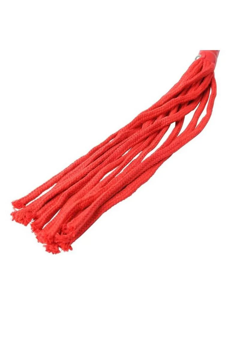Sex and Mischief Red Rope Flogger - Image 2