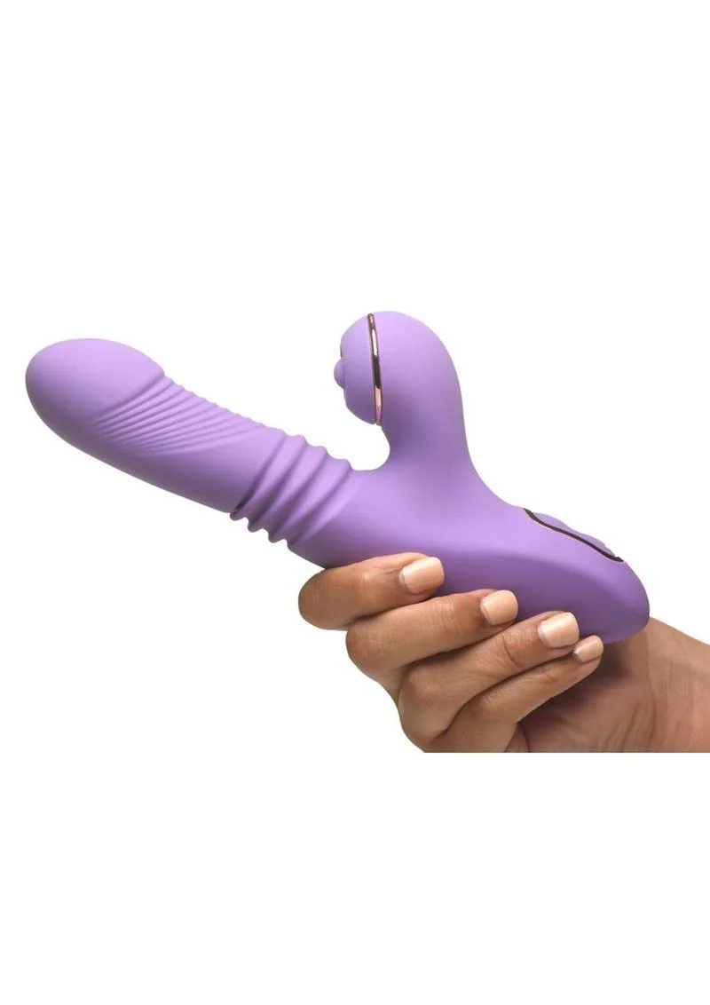 Shegasm Pro-Thrust Max Rechargeable Silicone Thrusting and Pulsing Rabbit - Image 2
