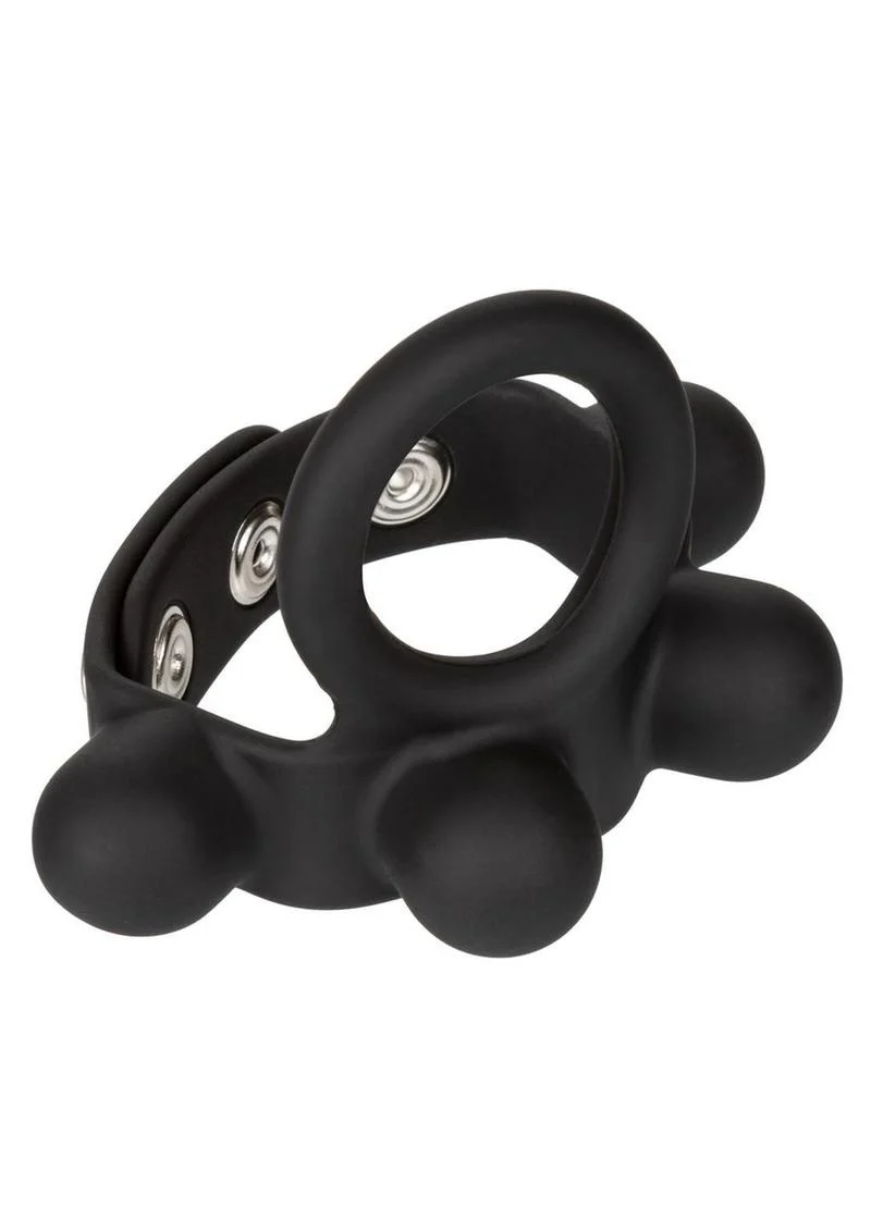 Silicone Medium Weighted C-Ring Ball Stretcher Cock Ring - Image 2