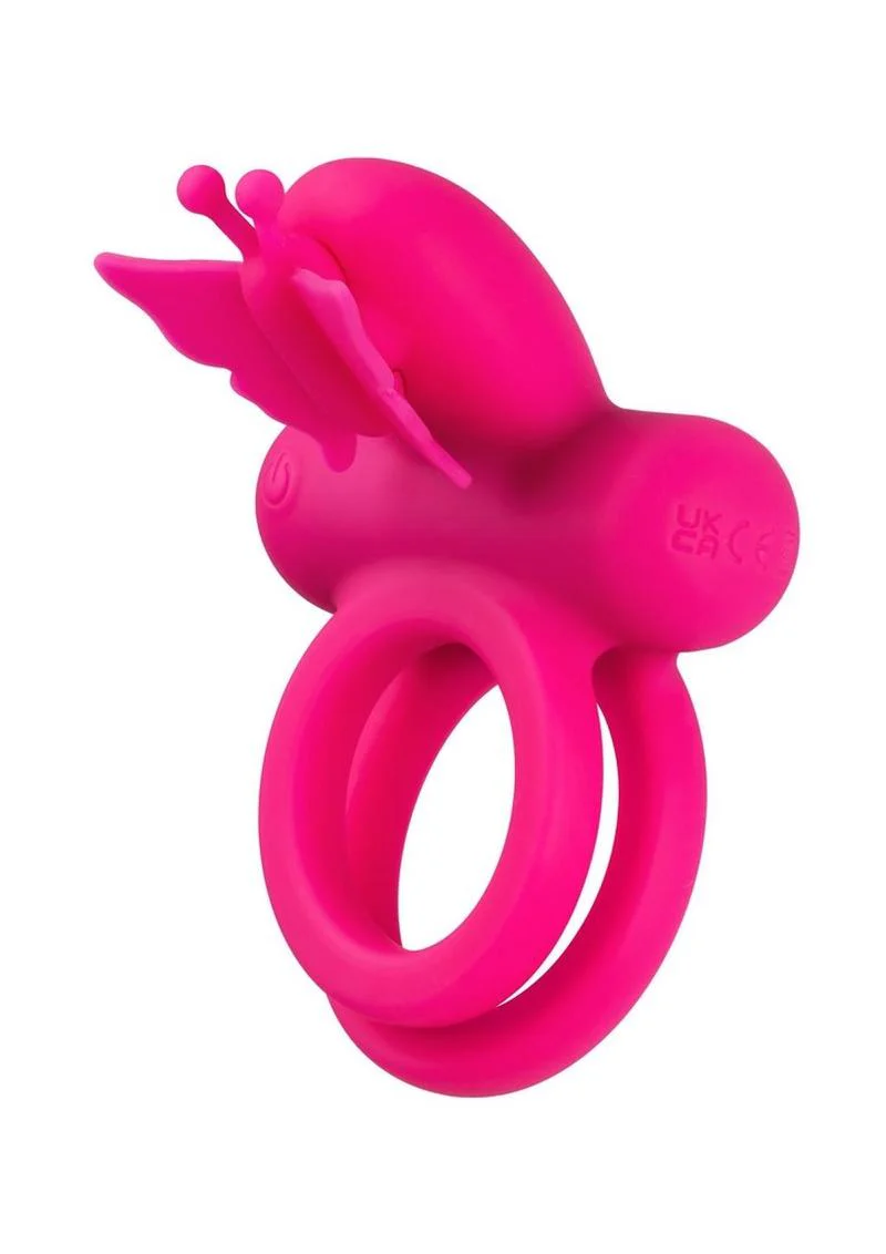 Silicone Rechargeable Dual Butterfly Couples Ring - Image 2