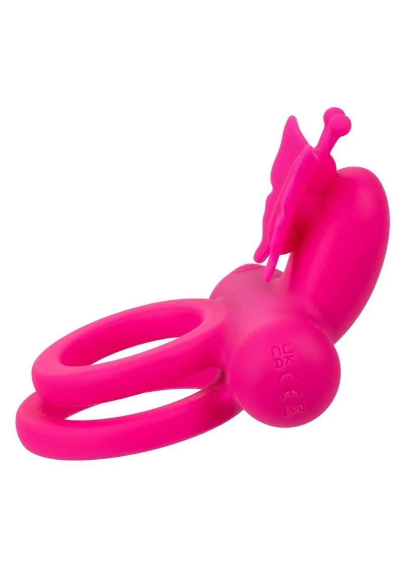 Silicone Rechargeable Dual Butterfly Couples Ring - Image 4