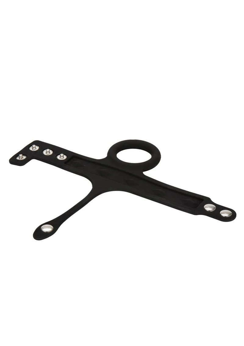 Silicone Tri-Snap Ball Spreader Cock Ring - Image 2